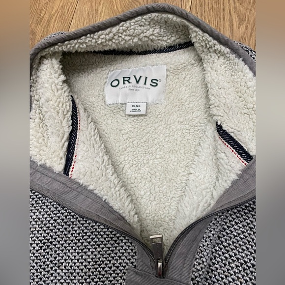 ORVIS Men's Brighton Quarter Zip
Sweater Gray Sz XL - Picture 3 of 12